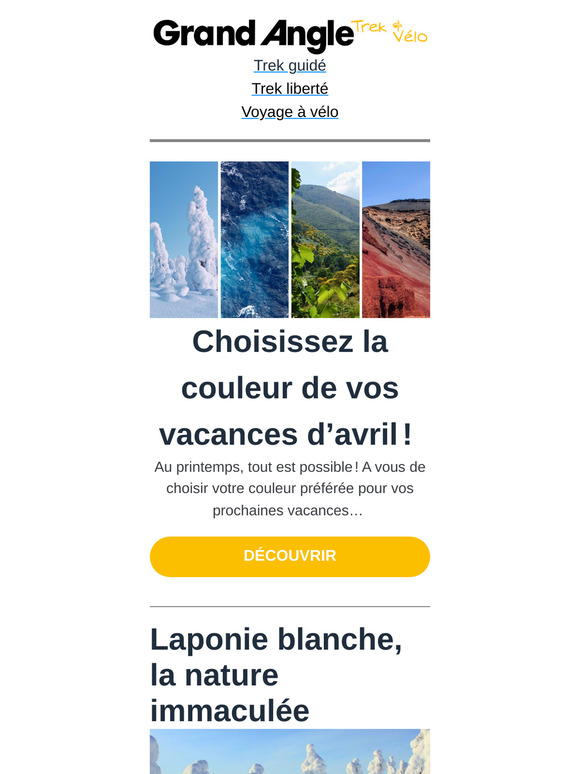 Choisissez la couleur de vos vacances d’avril !