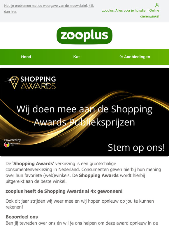 ⚡ Stem op ons voor de Shopping Awards! ⚡