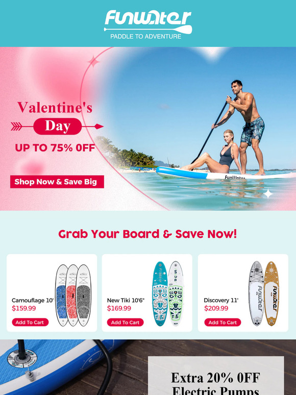 💖 Paddle into Love – Up to 75% OFF + Extra 20% OFF Electric Pumps!