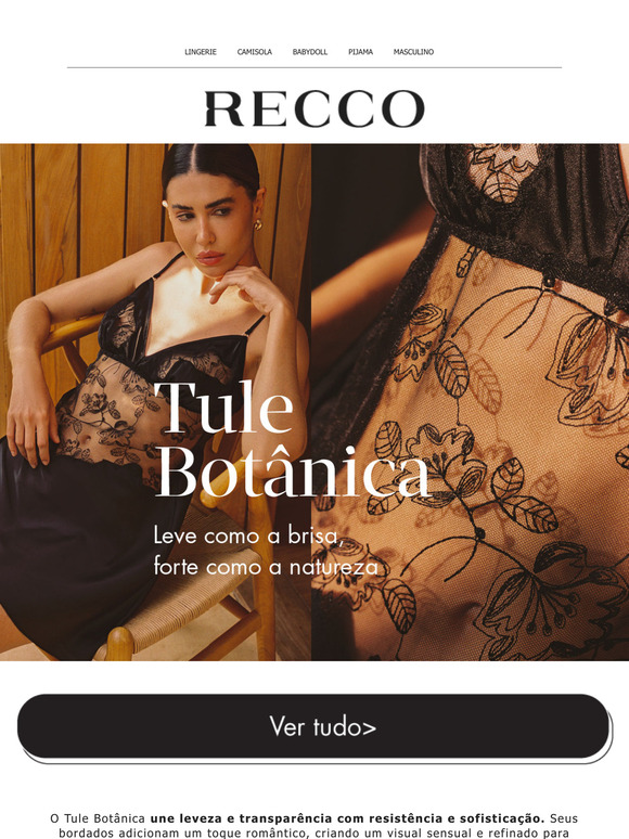 Tule bordado: sensualidade e delicadeza ✨