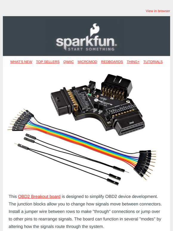 Discover SparkFun's Latest OBD2 & Pushbutton Products!