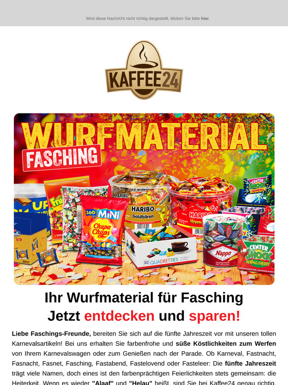 Wurfmaterial für Fasching  🎊 🎭 Jetzt entdecken und sparen❗