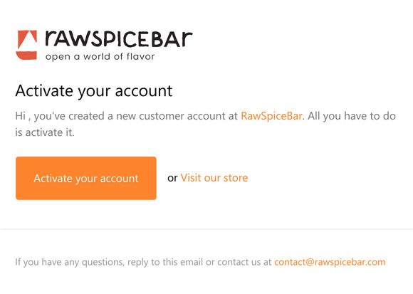 Customer account activation