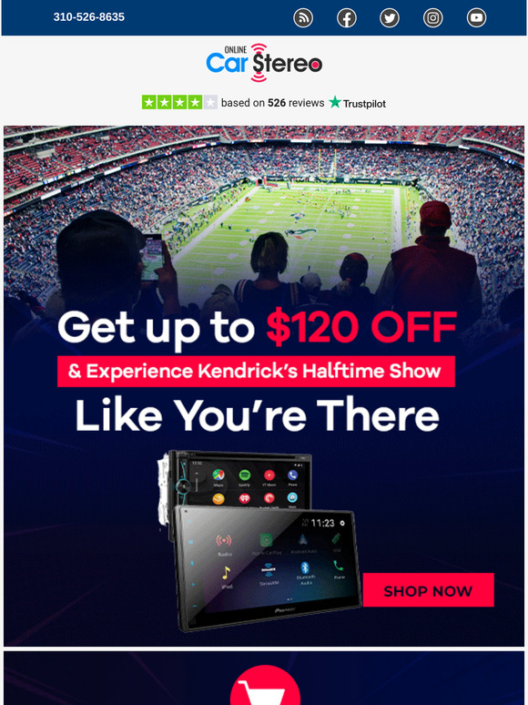 Save up to $120 & Feel Every Beat of Kendrick’s Halftime Show Like You're There! 🔊🏈