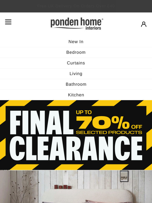 FINAL CLEARANCE! Up To 70% Off...