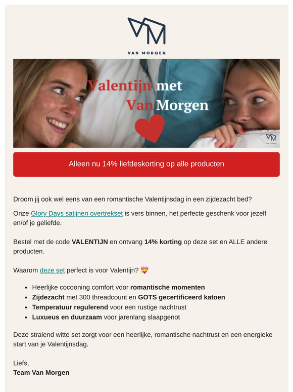 Maak je Valentijnsdag extra bijzonder met zijdezacht satijn