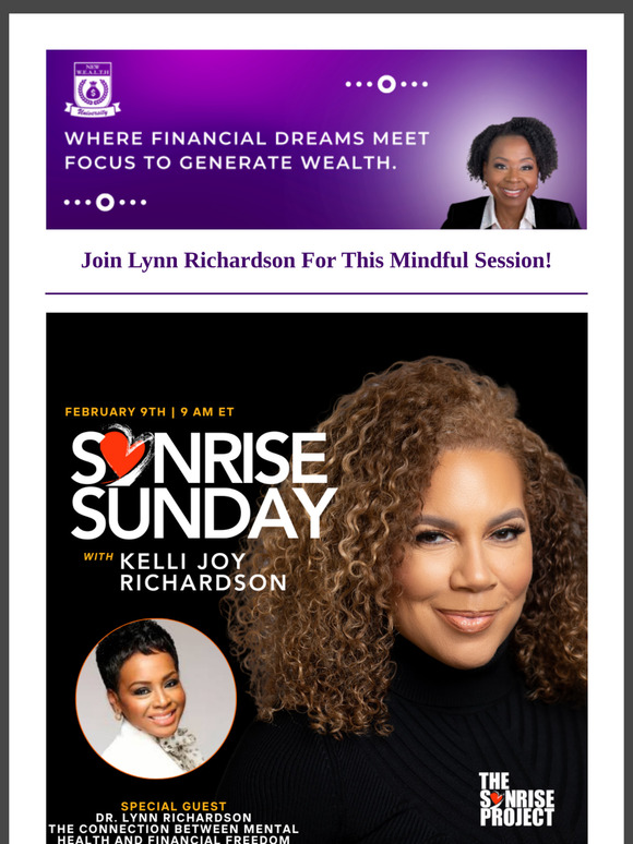 Join Lynn Richardson Sunday February 9th For SonRise Sunday