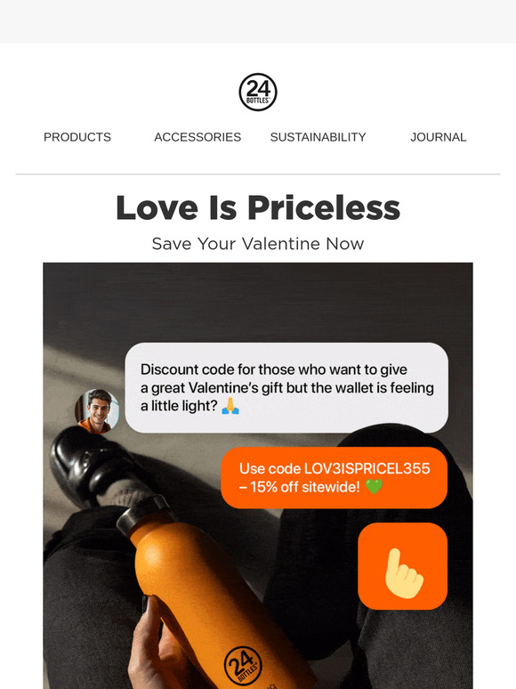 ❤️ Love Is Priceless: get -15% sitewide NOW