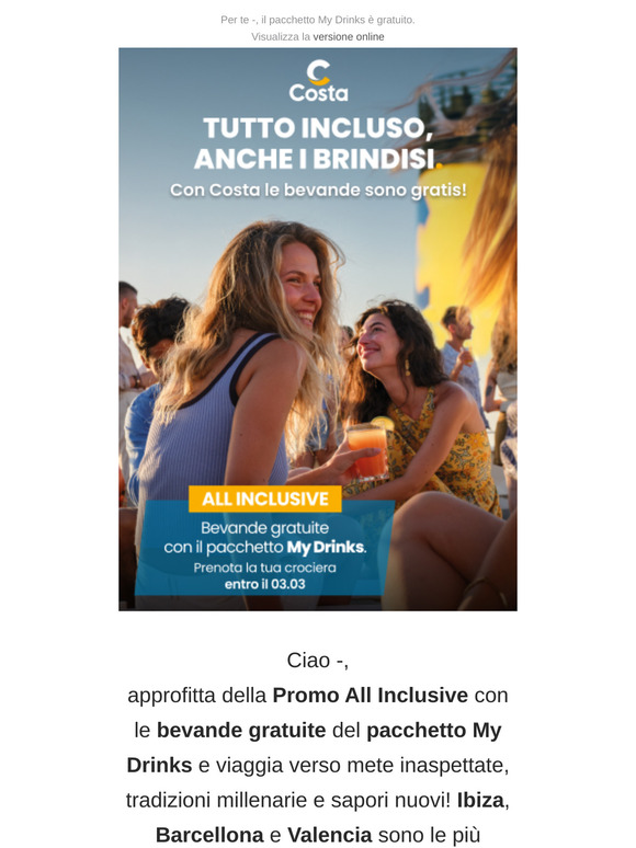 Non lasciarti sfuggire il Mediterraneo in All Inclusive