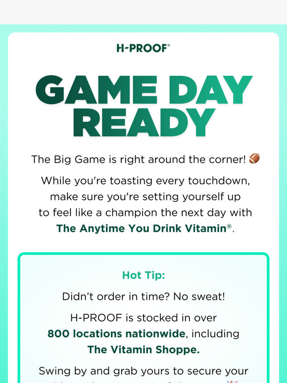 Need H-PROOF for The Big Game? 🏈🍻