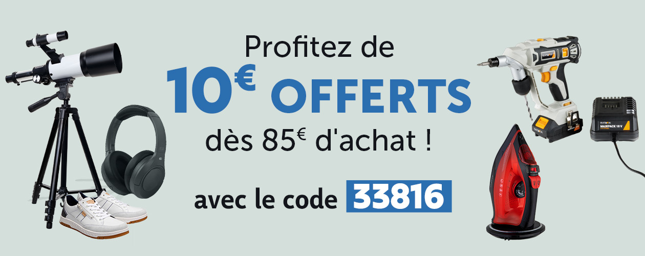 10 euros offerts code 33816