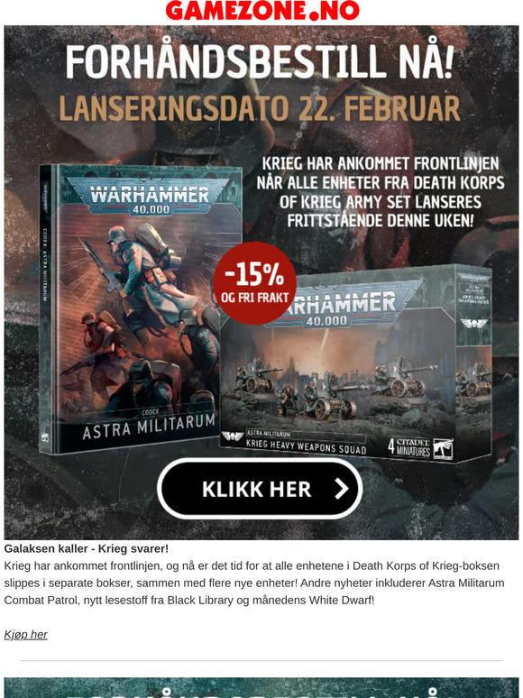 Warhammer Kundeklubb: Nyheter til Astra Militarum og mye mer!