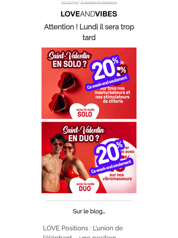 💕 Offre Saint-Valentin BOOSTÉE ! 💕