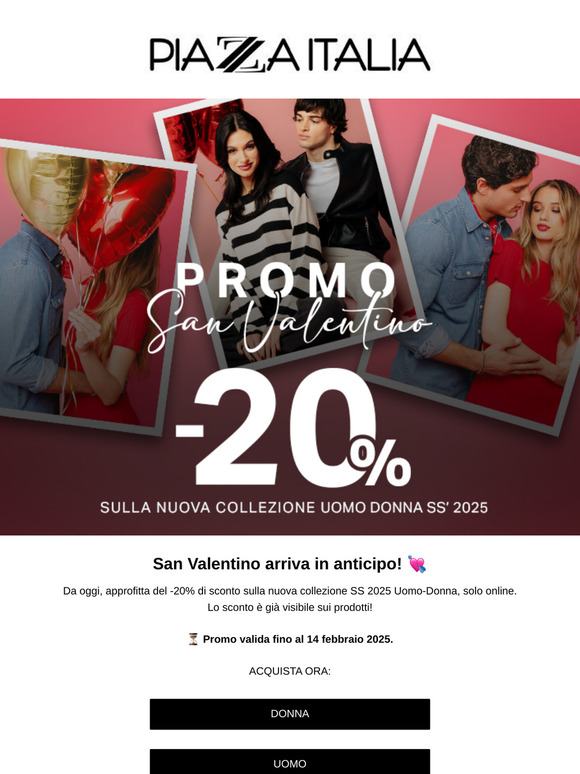 San Valentino in anticipo: -20% solo online! 💘