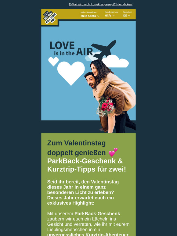 ❤️ Valentinstag-Spezial: Verschenke Liebe & verdopple deine ParkBack-Punkte! 🚗