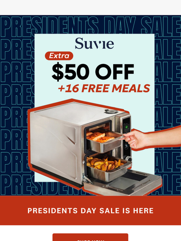 Don't Miss: Extra $50 Off + 16 Free Meals for Presidents Day!