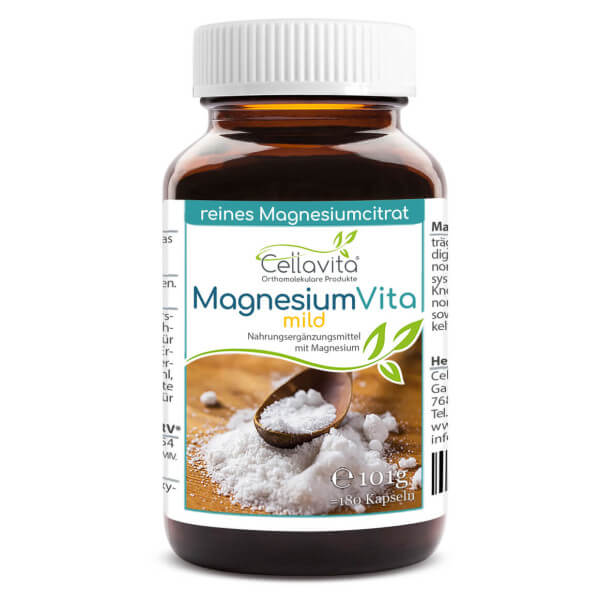 Image of Magnesiumcitrat Vita 'mild' | 180 Kapseln im Glas