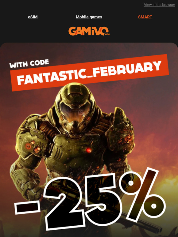 Kick off your February gaming sessions with a 25% discount!