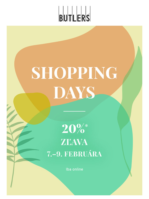 Shopping Days | -20% | DNES KONČÍ