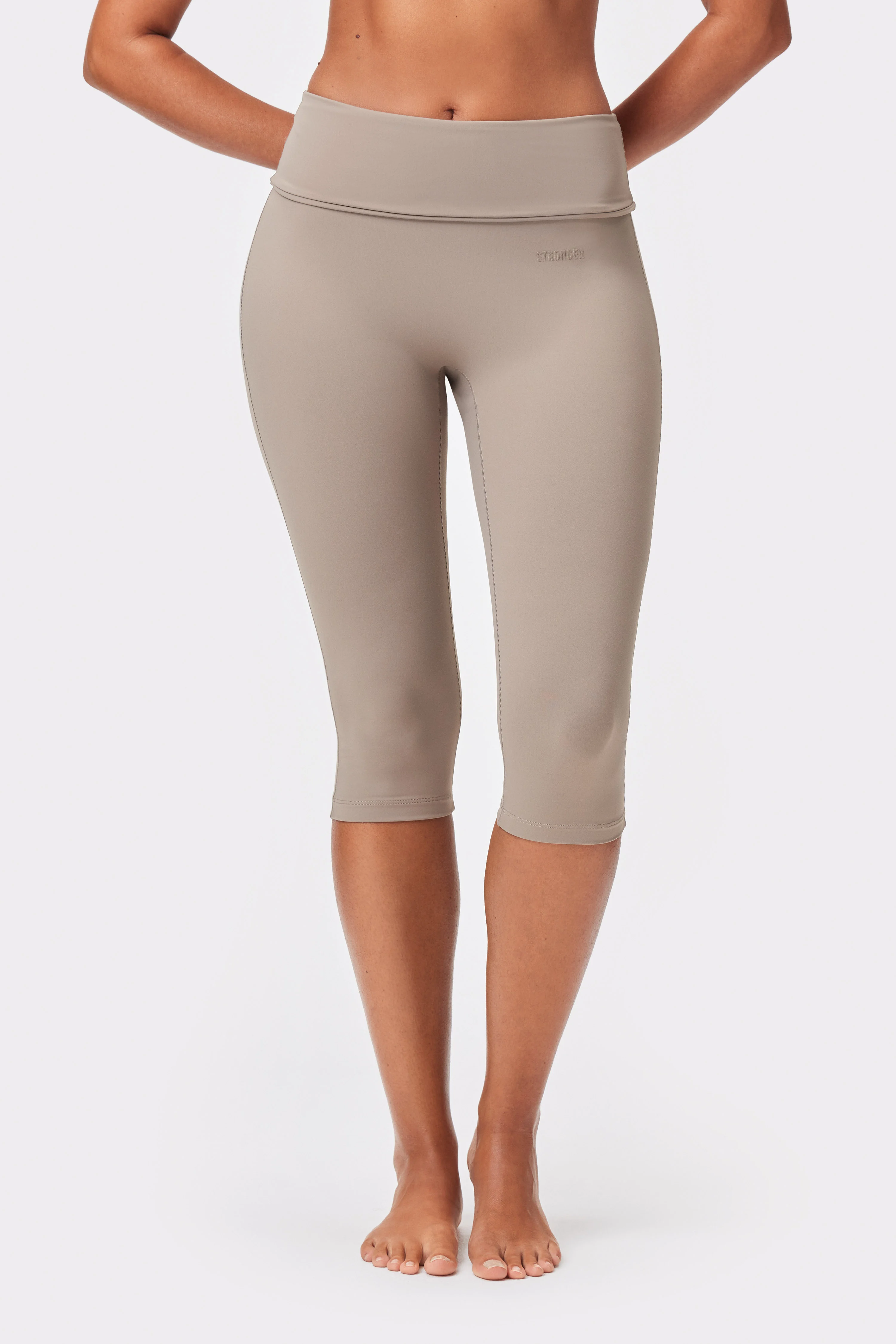 Image of Soft Fold Over Capri Leggings
