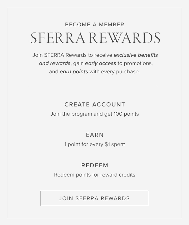 Join SFERRA Rewards