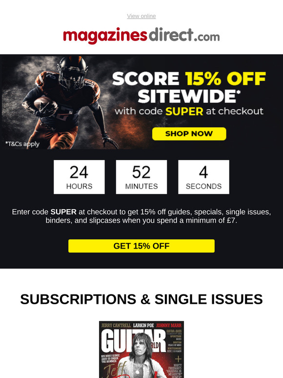 🏈 LAST CHANCE: Get 15% off sitewide