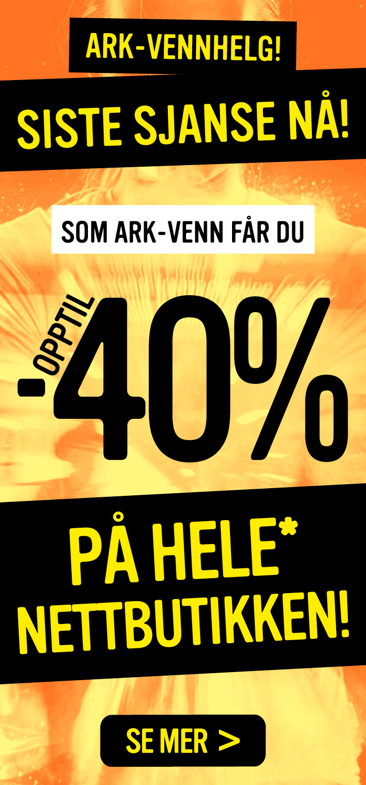 Ut dagen får ARK-venner opptil -40% på hele butikken!