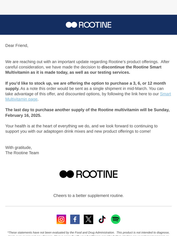 An Important Update from Rootine