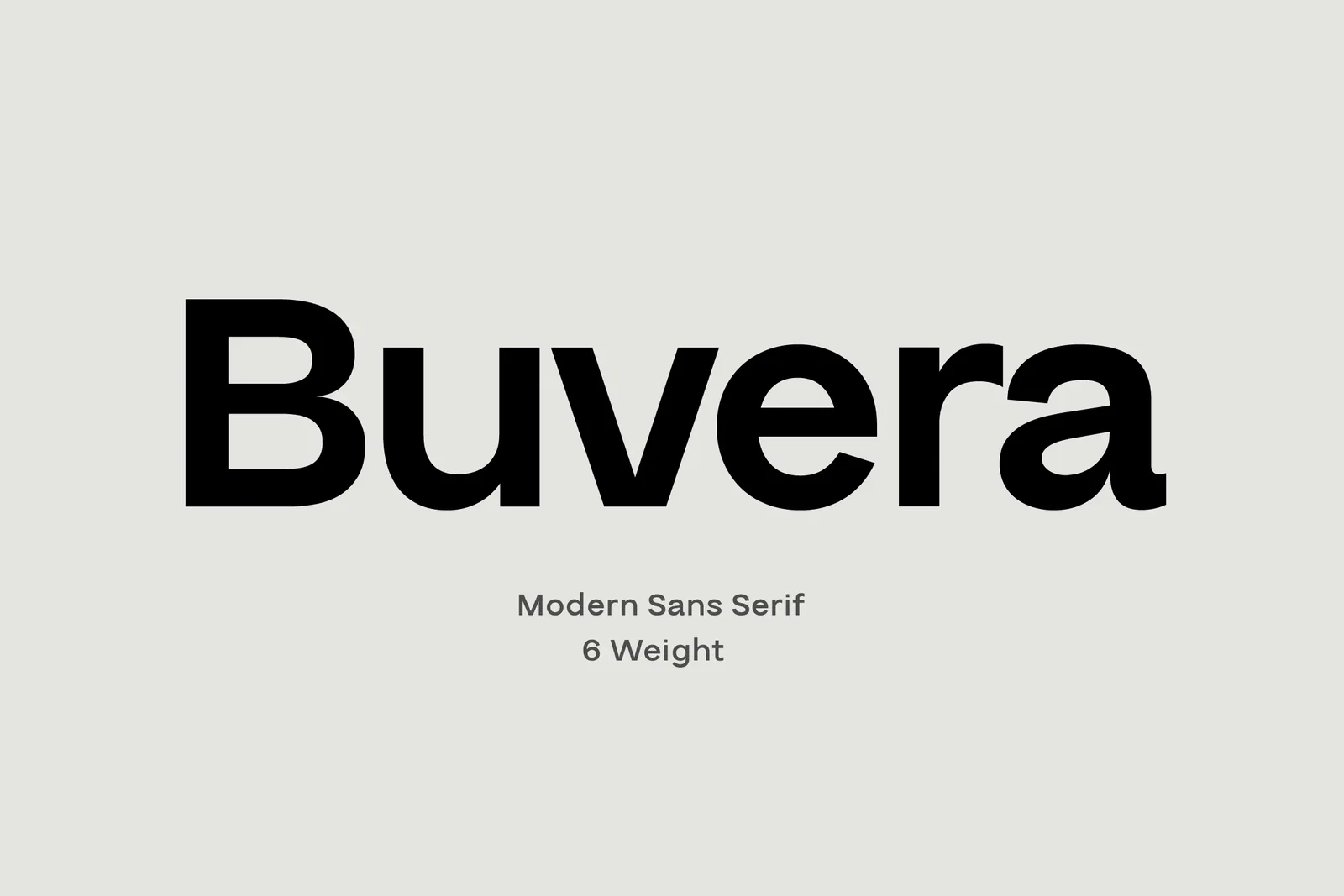 Buvera Sans Serif Family