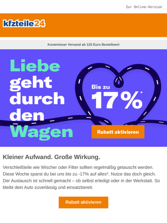 Die beste Kombi? Dein Auto unsere Ersatzteile.