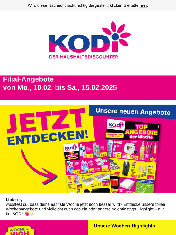 KODi-Angebote ab 10.02. - z.B. Kopierpapier ab 3,29,-