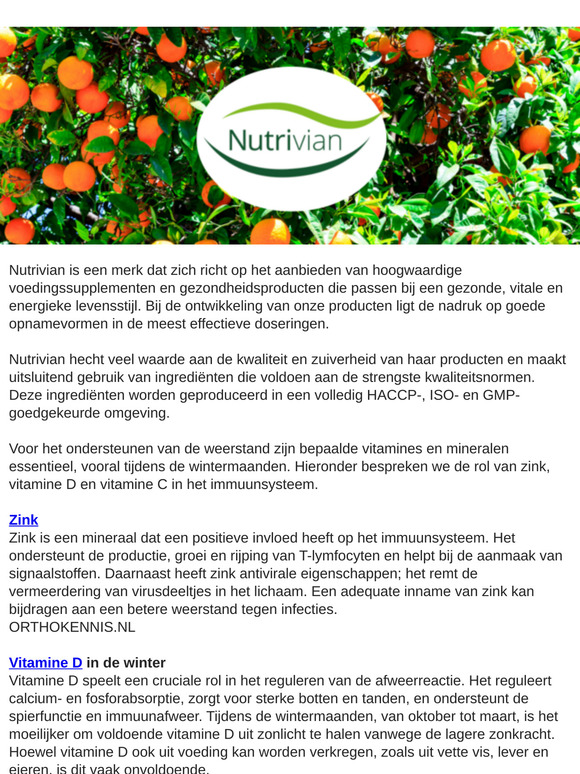 Waarom Nutrivian?