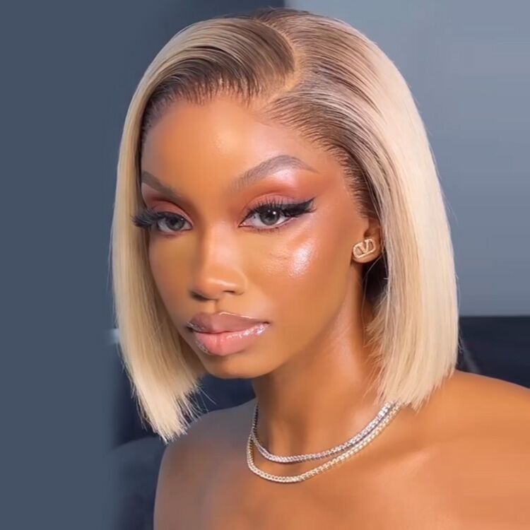 Image of Brown Roots Blonde Bob