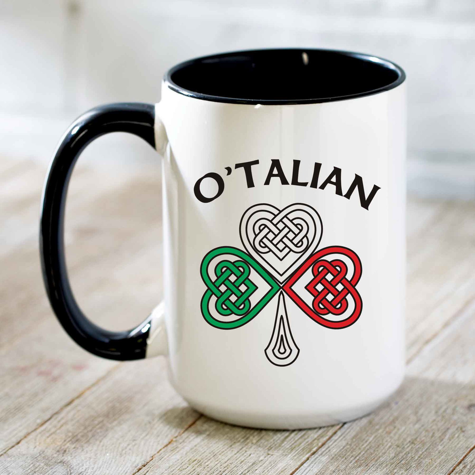 Image of O'talian Irish Italian Shamrock Mug