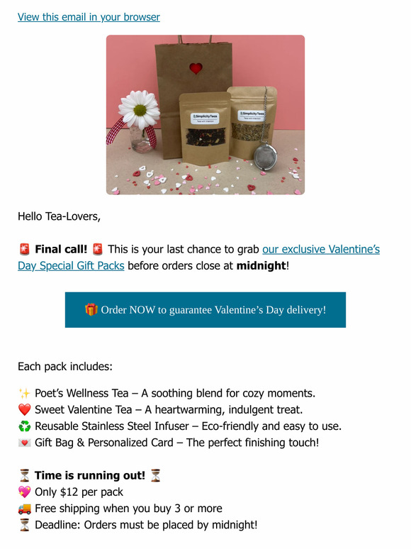 LAST CALL: Order Today for Valentine’s Delivery! 💌