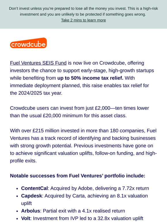 Fuel Ventures SEIS Fund: Invest from just £2,000