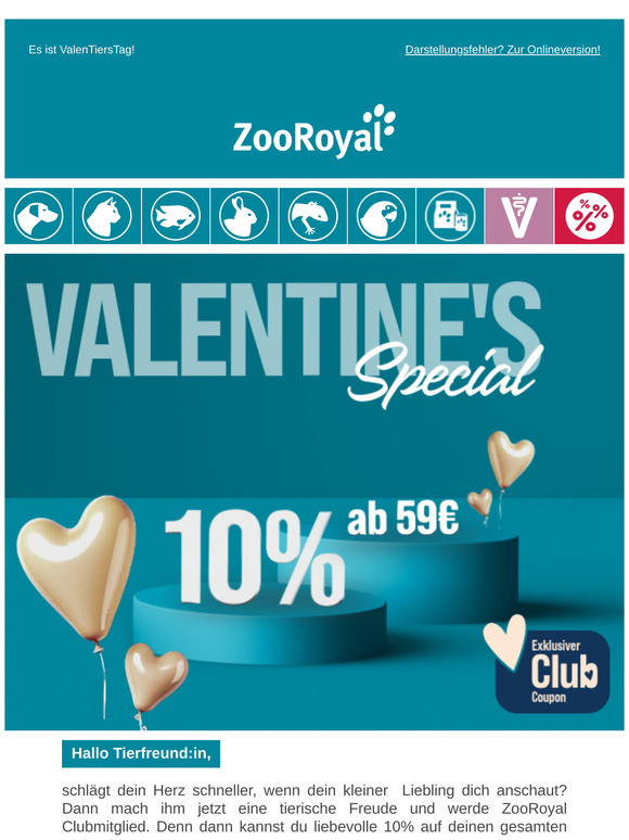 Valentine's Special: 10% Rabatt auf alles krallen🥰
