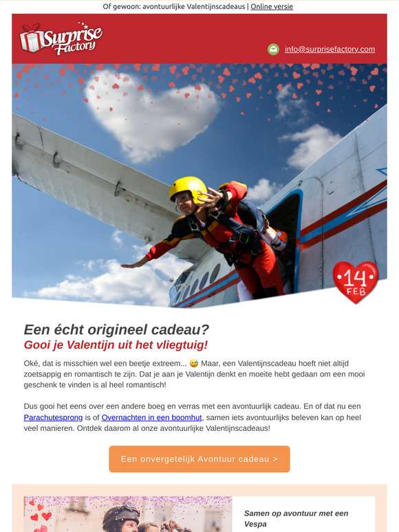 Gooi je Valentijn uit het vliegtuig 😍