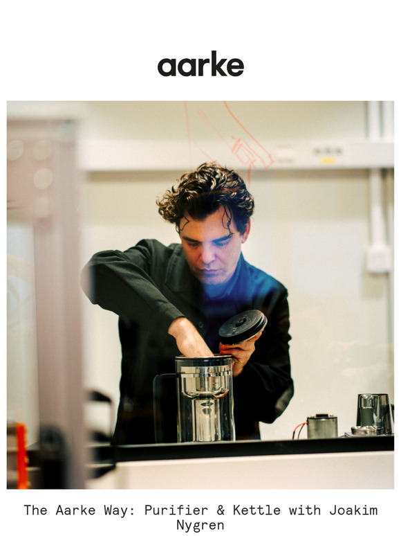 How do design, sustainability, and functionality come together in the Aarke Purifier and Kettle?