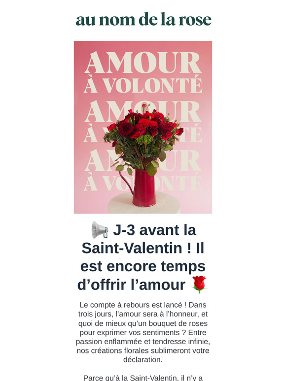 J-3 ! Il est encore temps d’offrir l’amour 🌹