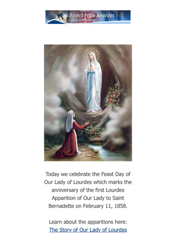 Feast of Our Lady of Lourdes 🙏 FREE Lourdes Gifts + 20% OFF