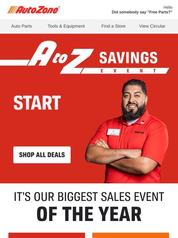 Our A to Z Savings event is here!