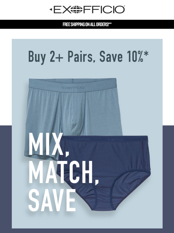 Carry-on friendly undies—on sale now!