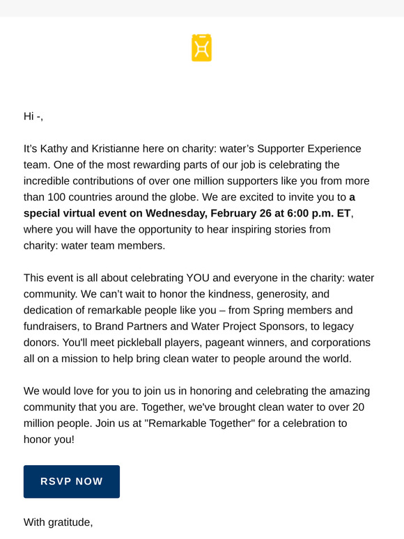 You’re invited to a celebration of *you*