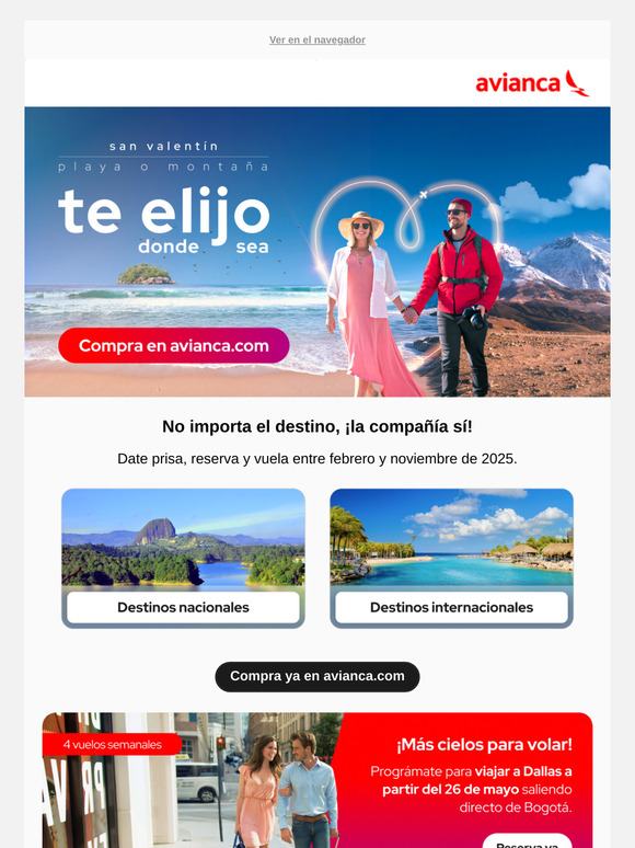 ♥️⚡En San Valentín, ¿playa o montaña? ✈️