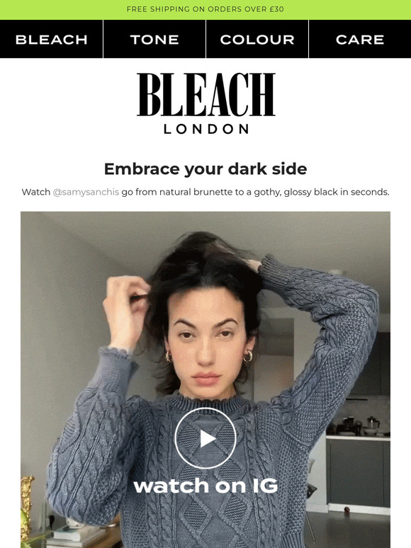 Go Goth with our Glossy Black hair dye