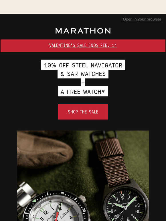 Get your heart racing with 10% off + a free watch