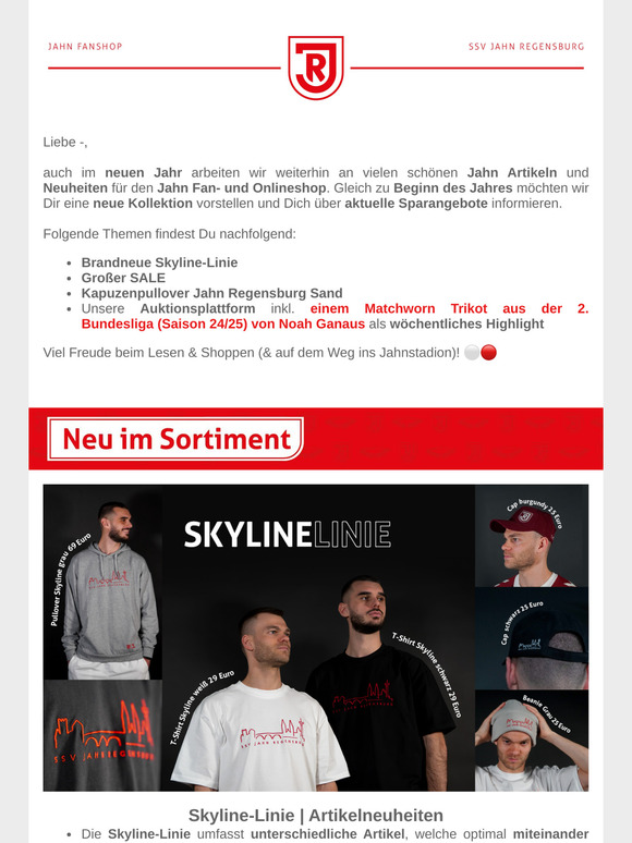 Jahn Fanshop | Brandneue Skyline-Linie und großer SALE