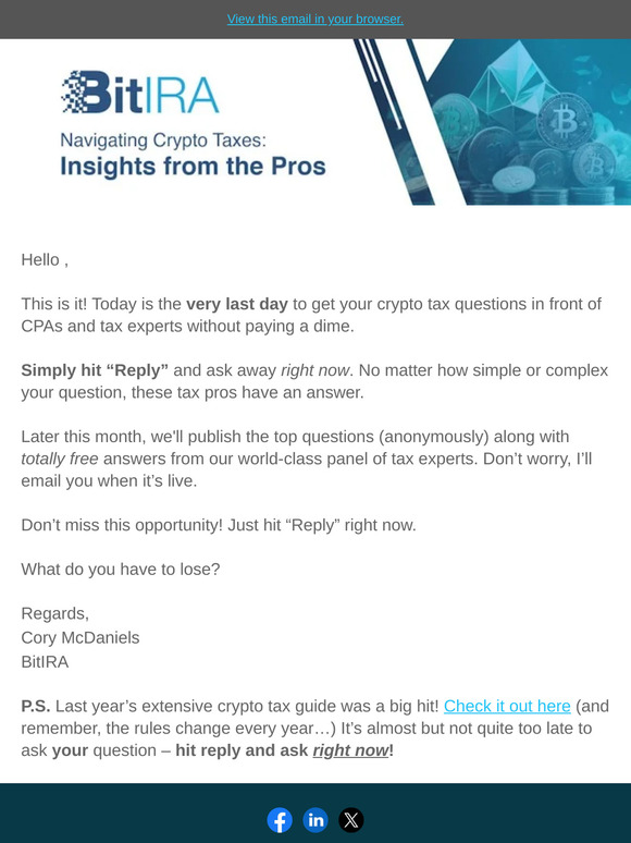 [Final Hours] Experts Answer Your Crypto Tax Questions
