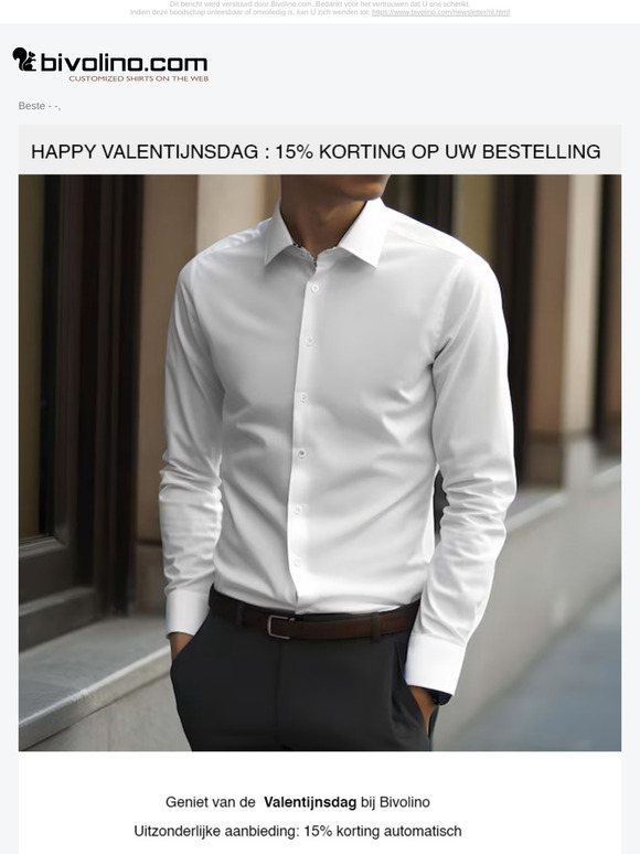 ❤️ Valentijnsdag Speciaal: 15% korting!